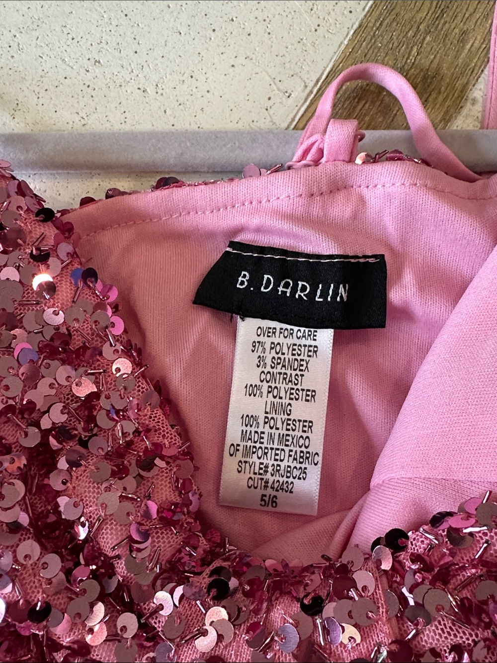 B. Darlin Pink Sequin Mini Party Dress - Picture 2 of 5